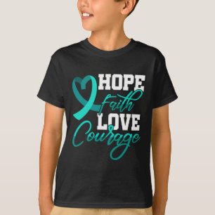 Hope Faith Love Courage Pstd Stress Awareness Mont T-Shirt