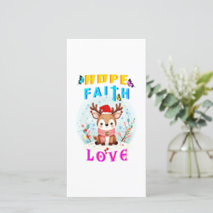 Hope Faith Love Holiday Card