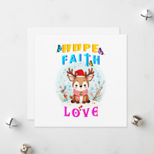 Hope Faith Love Holiday Card