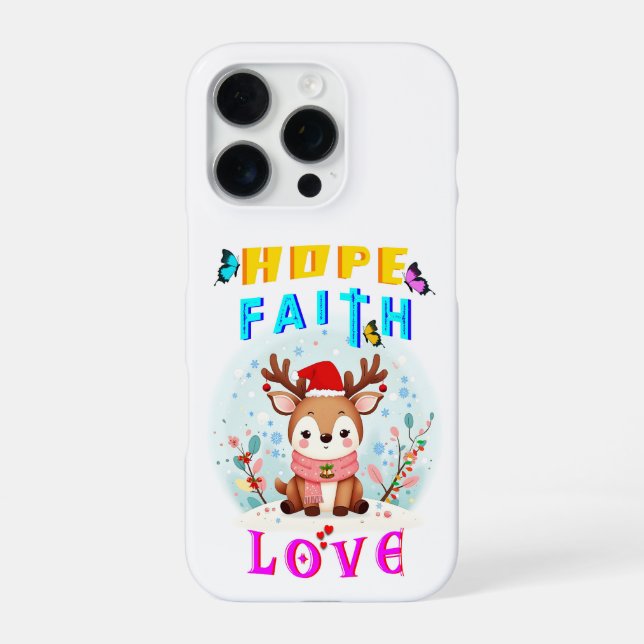 Hope Faith Love iPhone Case (Back)