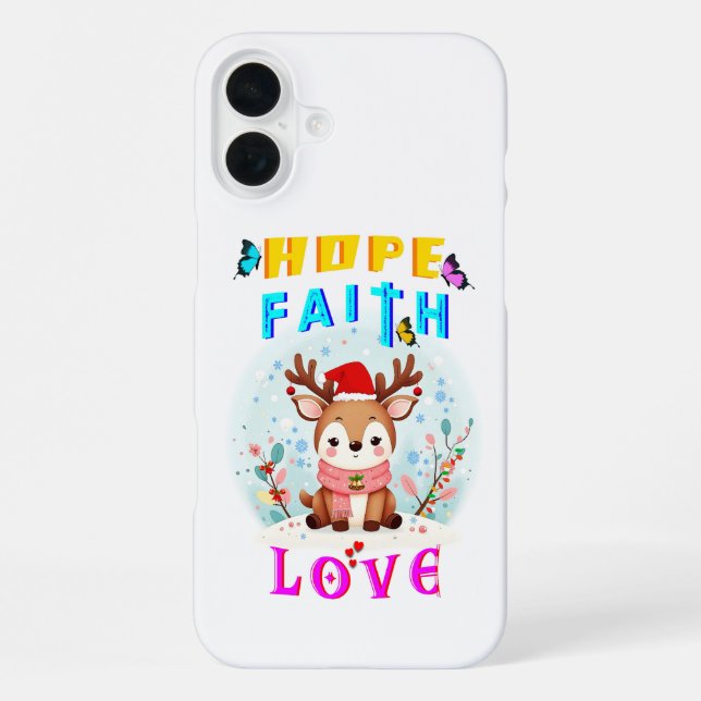 Hope Faith Love iPhone Case (Back)