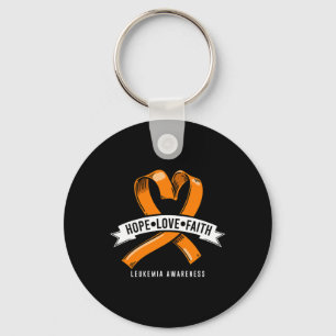 Hope Faith Love Leukaemia Blood Cancer Awareness C Keychain