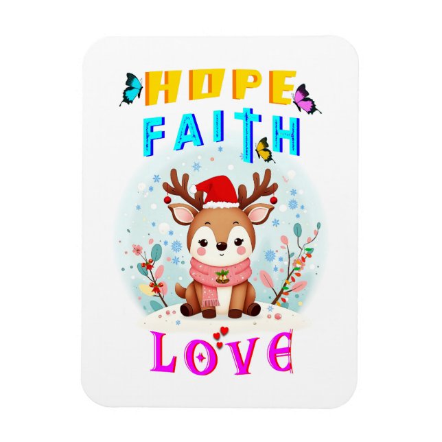 Hope Faith Love Magnet (Vertical)
