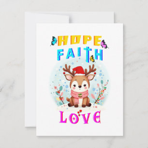 Hope Faith Love Thank You Card
