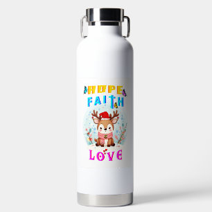 Hope Faith Love Water Bottle