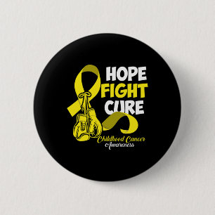 Hope Fight Cure Childhood Cancer Awareness 2 Inch Round Button