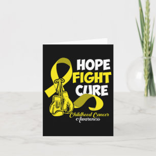 Hope Fight Cure Childhood Cancer Awareness Card