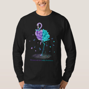 Hope Flamingo Purple Blue Rheumatoid Arthritis Awa T-Shirt