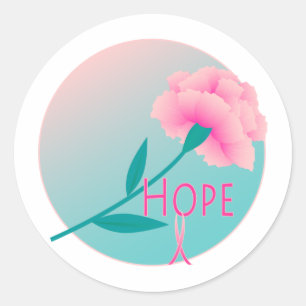 Hope Flower Classic Round Sticker