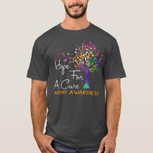 Hope For A Cure ADHD Awareness Tree Ribbon  T-Shirt