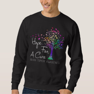 Hope For A Cure Brain Tumour Awareness Tree Ribbon Sweatshirt