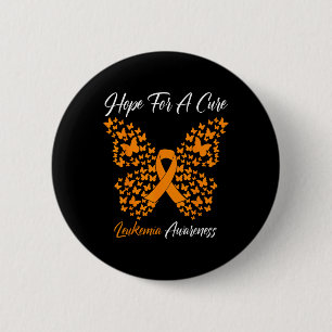Hope For A Cure Butterfly Leukaemia Blood Cancer A 2 Inch Round Button