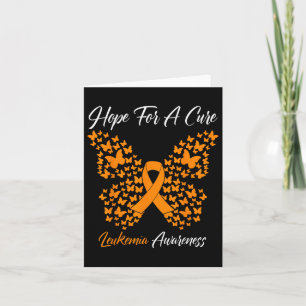 Hope For A Cure Butterfly Leukaemia Blood Cancer A Card