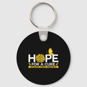 Hope For A Cure Childhood Cancer Awareness Butterf Keychain