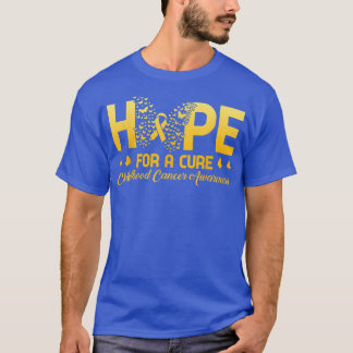 Hope For A Cure Childhood Cancer Awareness Butterf T-Shirt