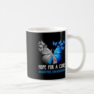 Hope For A Cure Diabetes Awareness Butterfly Diabe Coffee Mug