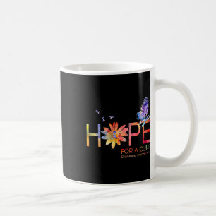 Hope For A Cure Diabetes Awareness Butterfly Sunfl Coffee Mug