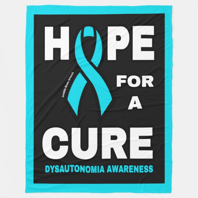 Hope For A Cure...Dysautonomia Fleece Blanket (Front)