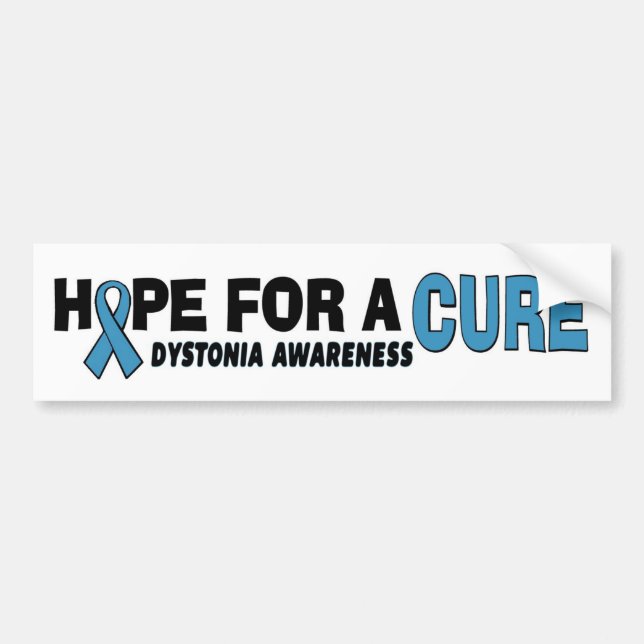 Hope For A Cure...Dystonia Bumper Sticker (Front)