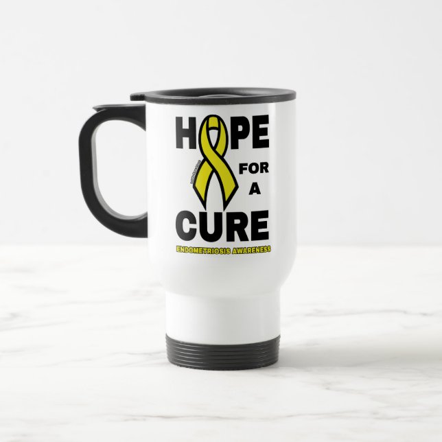 Hope For A Cure...Endometriosis Travel Mug (Left)