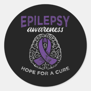 Hope For A Cure Epilepsy Awareness Classic Round Sticker