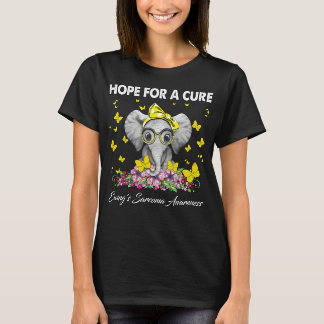 Hope For a Cure Ewings Sarcoma Awareness T-Shirt (Front)