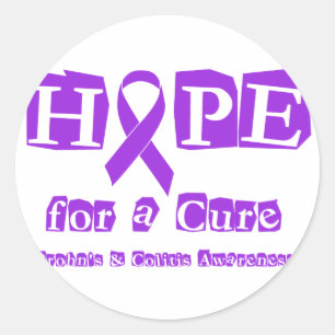 Hope for a Cure for Crohn's & Colitis Classic Round Sticker