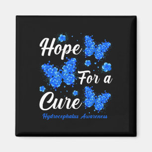 Hope For A Cure Hydrocephalus Awareness Butterfly Magnet