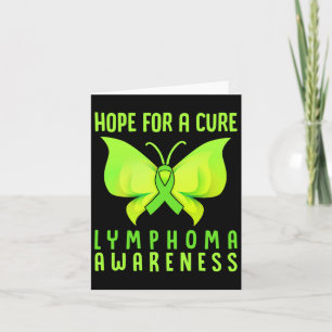 Hope For A Cure Lymphoma Awareness Butterfly Card