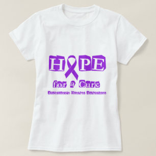 Hope for a Cure Purple Ribbon Alzheimers Disease T-Shirt