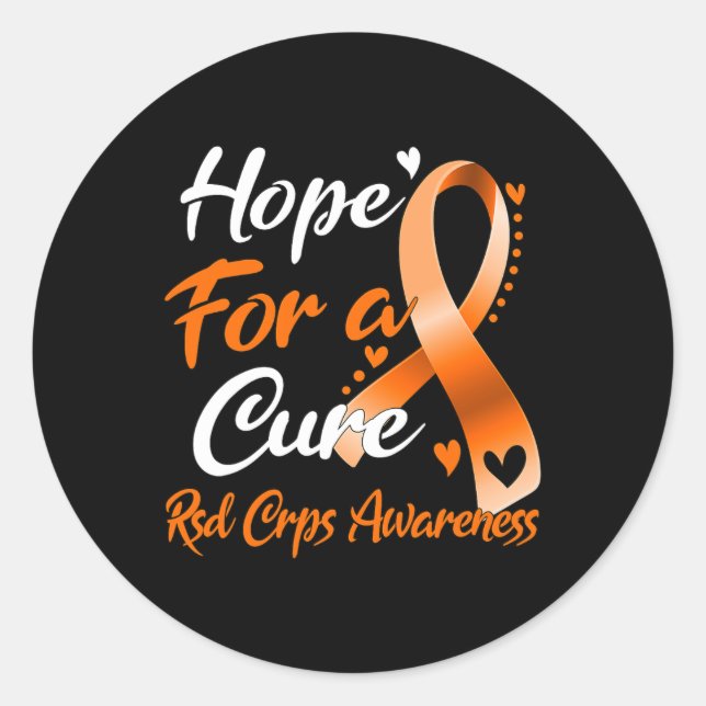 Hope For A Cure Rsd Crps Awareness  Classic Round Sticker (Front)