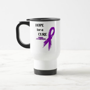 Hope for a Cure/Torn Ribbon...Fibro Travel Mug