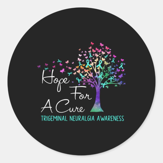Hope For A Cure Trigeminal Neuralgia Awareness Tre Classic Round Sticker (Front)