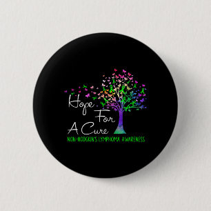 Hope For A Non-Hodgkins Lymphoma Awareness Tree 2 Inch Round Button