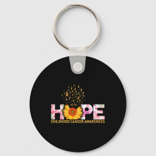 Hope for a World with out Childhood Cancer Be a Ho Keychain