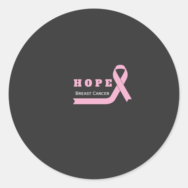 Hope for Cancer Classic Round Sticker (Front)
