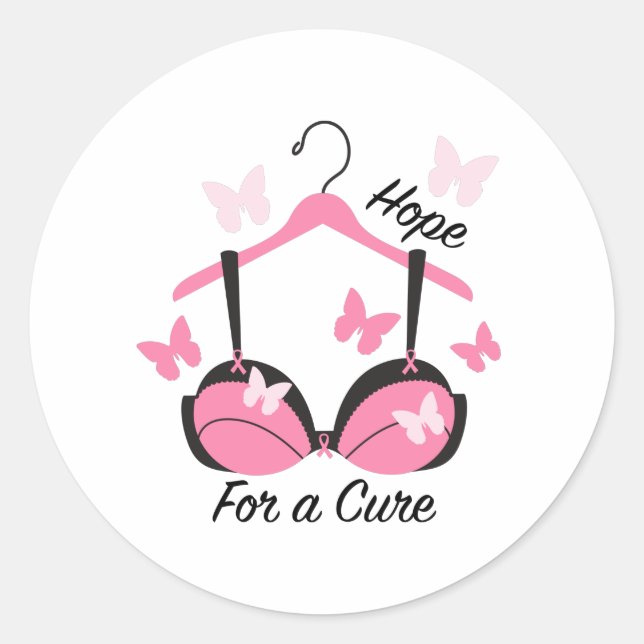 Hope For Cure Classic Round Sticker (Front)