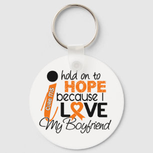 Hope For My Boyfriend Multiple Sclerosis MS Keychain