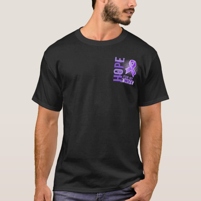 Hope For My Wife Hodgkins Lymphoma T-Shirt (Front)