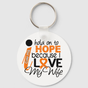 Hope For My Wife Multiple Sclerosis MS Keychain