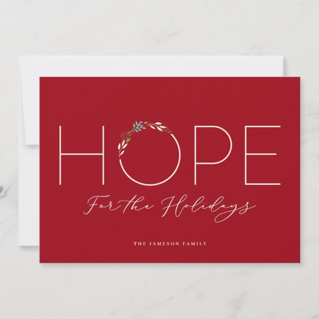 Hope for the Holidays Greeting Card (Front)