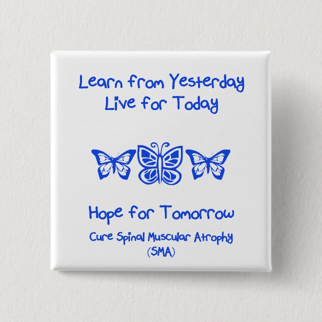 Hope for Tomorrow 2 Inch Square Button (Front)