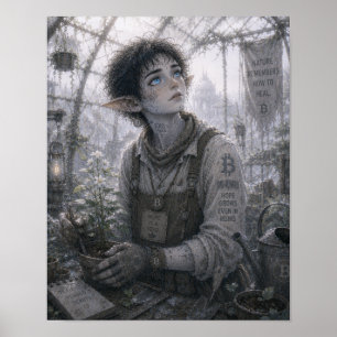 Hope / Gardener / Glass Greenhouse Poster