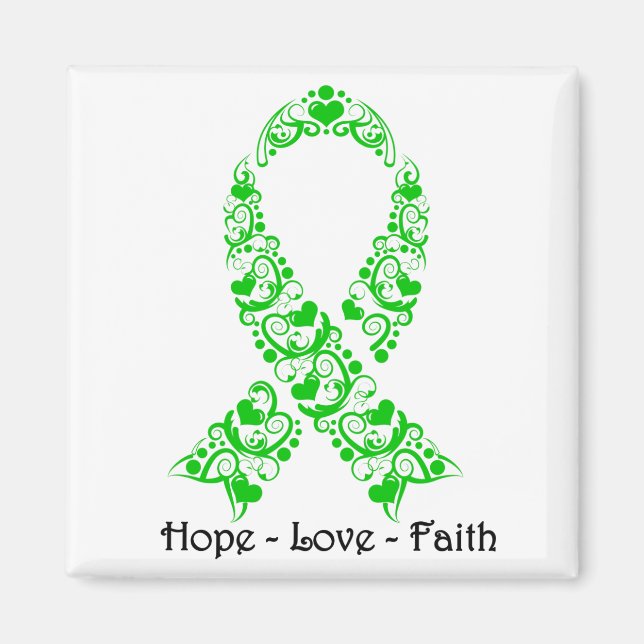 Hope Green Awareness Ribbon Magnet (Front)