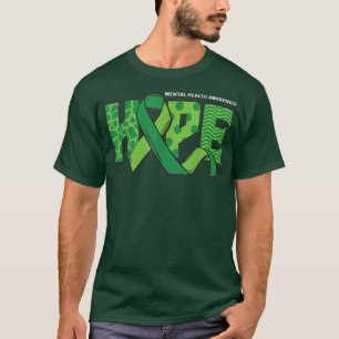 Hope Green Ribbon Mental Health Awareness 1701 T-Shirt