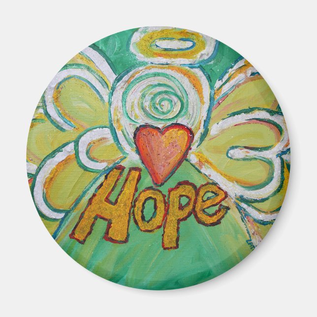 Hope Guardian Angel Word Aimant Personnalisé (Devant)