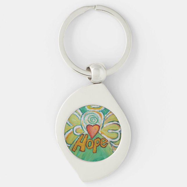Hope Guardian Angel Word Custom Keychains (Front)