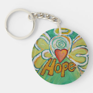 Hope Guardian Angel Word Porte - clé personnalisé
