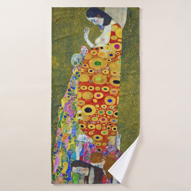 Hope, Gustav Klimt Bath Towel (Bath Towel)