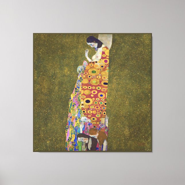 Hope, Gustav Klimt  Poster Canvas Print (Front)